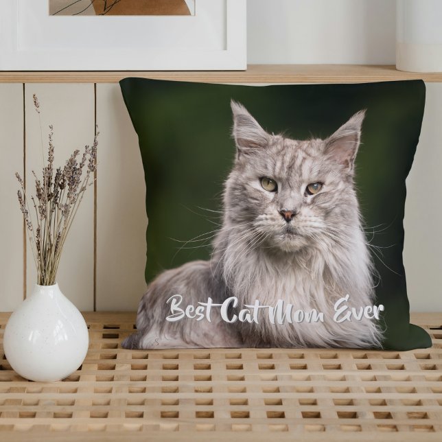 Anpassningsbar Maine Coon Cat Photo Kudde (Skapare uppladdad)