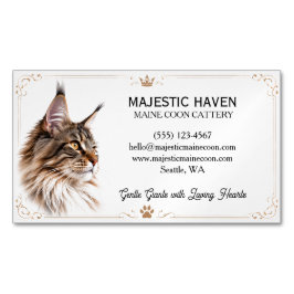 Anpassningsbar Maine Coon-katthärd  Magnetiska Visitkort