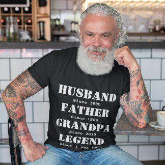 Anpassningsbar Make|Far|Grandpa|Legend Fars dag T Shirt