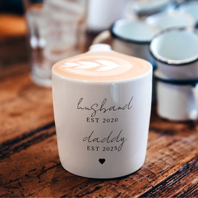 Anpassningsbar Make & pappa EST År | Minimalistisk Espressomugg (Skapare uppladdad)