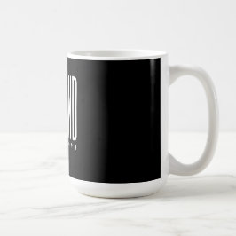 Anpassningsbar Make Text Anpassa svart Herrkläder Kaffemugg