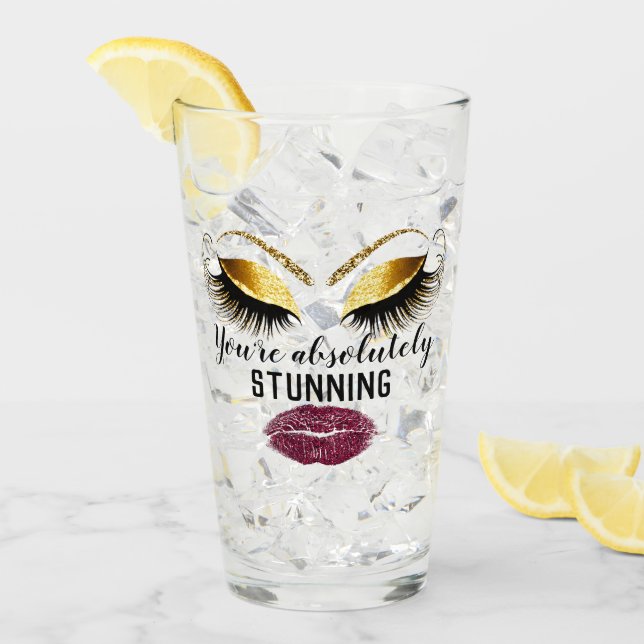 Anpassningsbar Makeup Artist Eyelash Extension Gul Glaskopp (Framsida Ice)