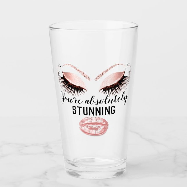 Anpassningsbar Makeup Artist Eyelash Extension Ros Glaskopp (Framsida)