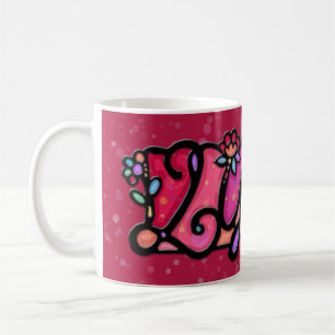 Anpassningsbar målad muggLYDIA-cranberry Kaffemugg