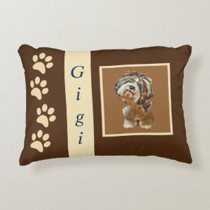 Anpassningsbar målad Shih Tzu Pillow Prydnadskudde