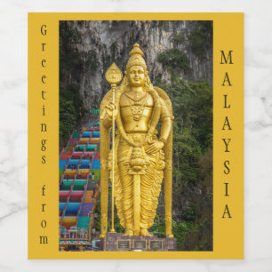 Anpassningsbar, Malaysia Vinflaska Etikett