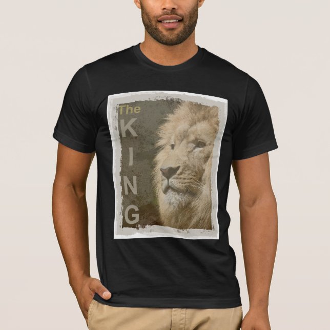 Anpassningsbar, mall för Lejon Elegant, modern sva T Shirt (Framsida)