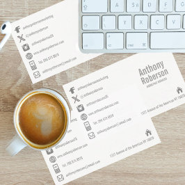 Anpassningsbar-mall med social-mediesymboler visitkort