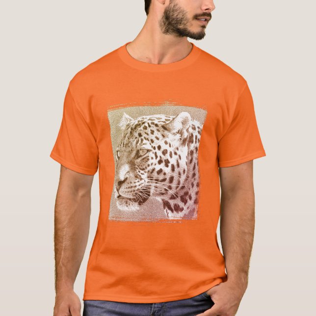 Anpassningsbar Mallen Leopard Head Manar Athletic  T Shirt (Framsida)