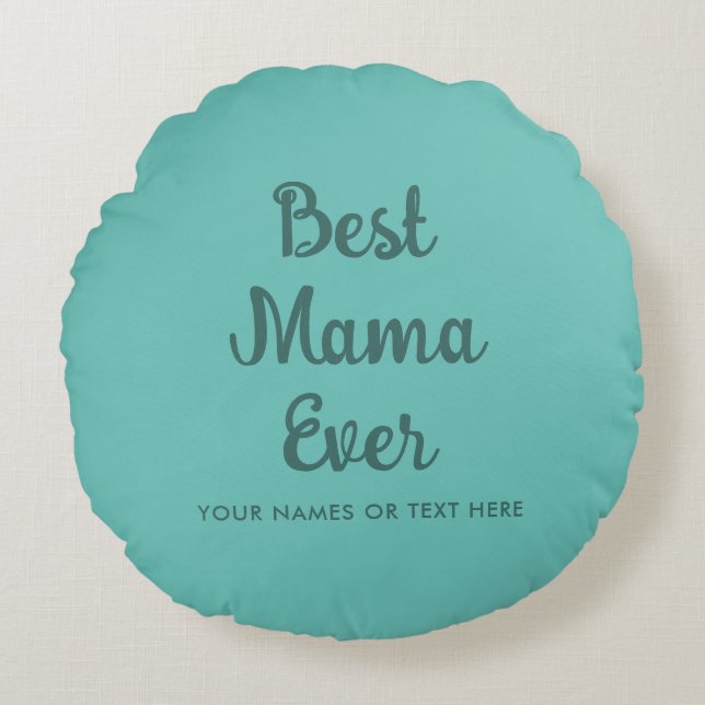 Anpassningsbar malltypografi med bästa Mamma någon Rund Kudde (Framsidan)