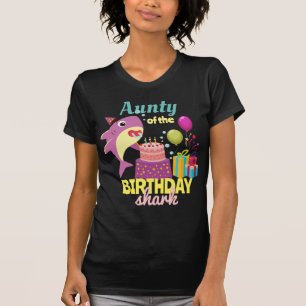 Anpassningsbar Mamma Aunty Pappa pappa Shark Birth T Shirt