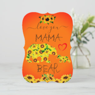Anpassningsbar MAMMA Bear-solrosdagen Mamma-födels