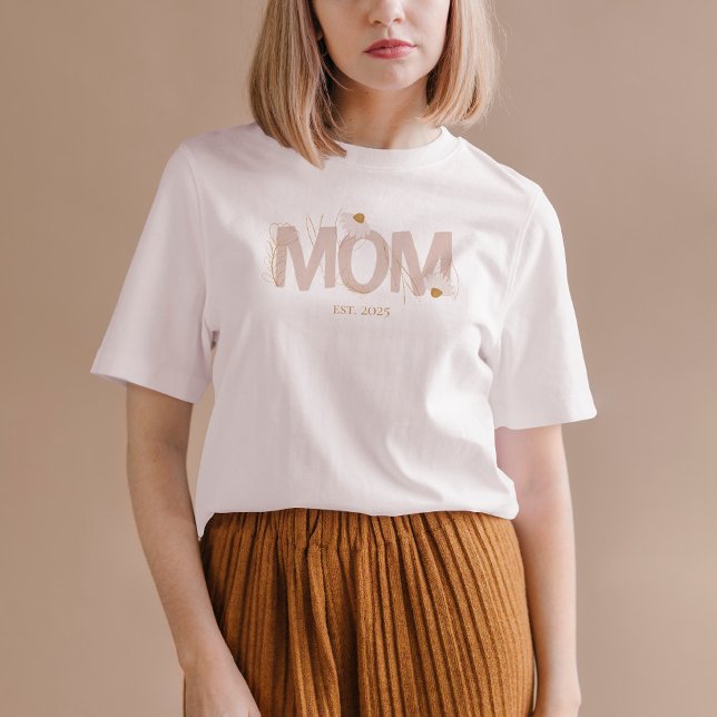 Anpassningsbar MAMMA Blommigt Mor Bebisstövel för  T Shirt (Skapare uppladdad)