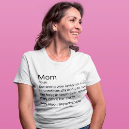 Anpassningsbar Mamma-definition för Mors dag T Shirt