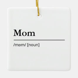 Anpassningsbar Mamma Definition modern vit ordlist Julgransprydnad Keramik