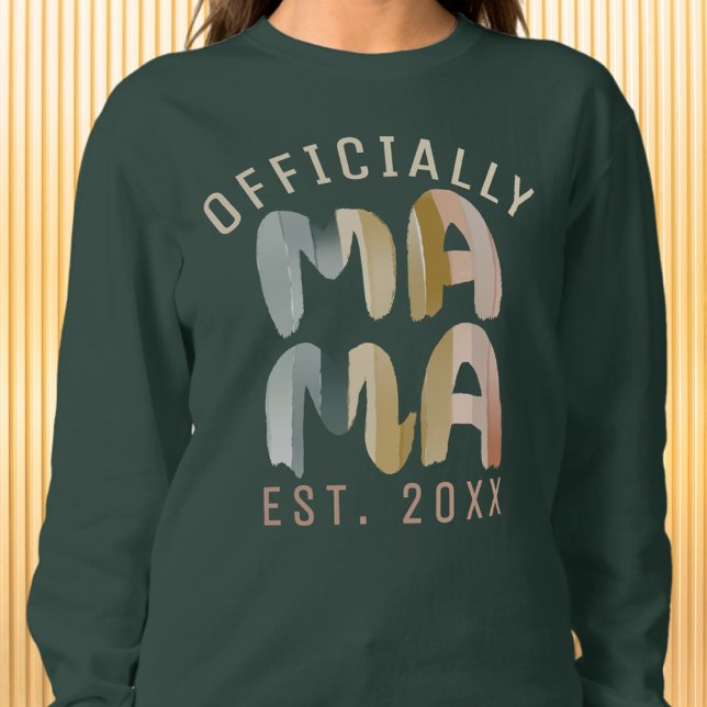Anpassningsbar Mamma Est. År Cute Whimsical Retro  T Shirt (Skapare uppladdad)