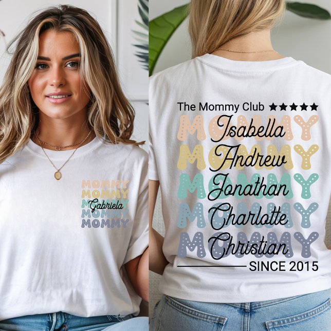 Anpassningsbar Mamma Klubb Shirt - Retro Mamma Swe T Shirt (mommy shirt, the mommy club shirt, retro mom shirt, retro mama sweatshirt, mother’s day gift,)