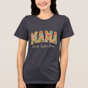 Anpassningsbar Mamma med Kids Namn eller Est-år T Shirt