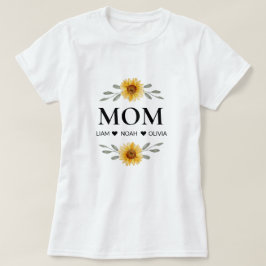 Anpassningsbar Mamma med Kids Namn Mors dag-gåva T Shirt