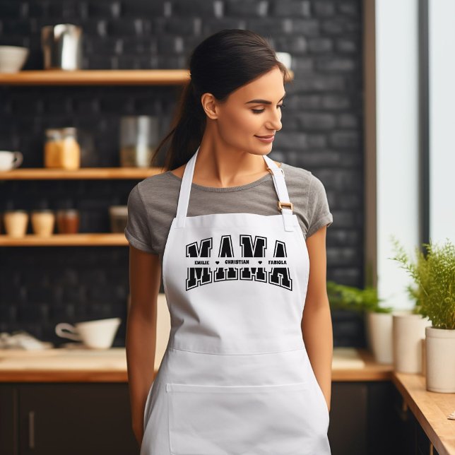 Anpassningsbar Mamma och Kids Namn Shirt Mors dag  Förkläde (Skapare uppladdad)