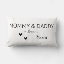 Anpassningsbar Mamma och pappa Kärlek Pillow Lumbarkudde