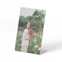Anpassningsbar Mamma Photo Bouquet Pedestal Sign P