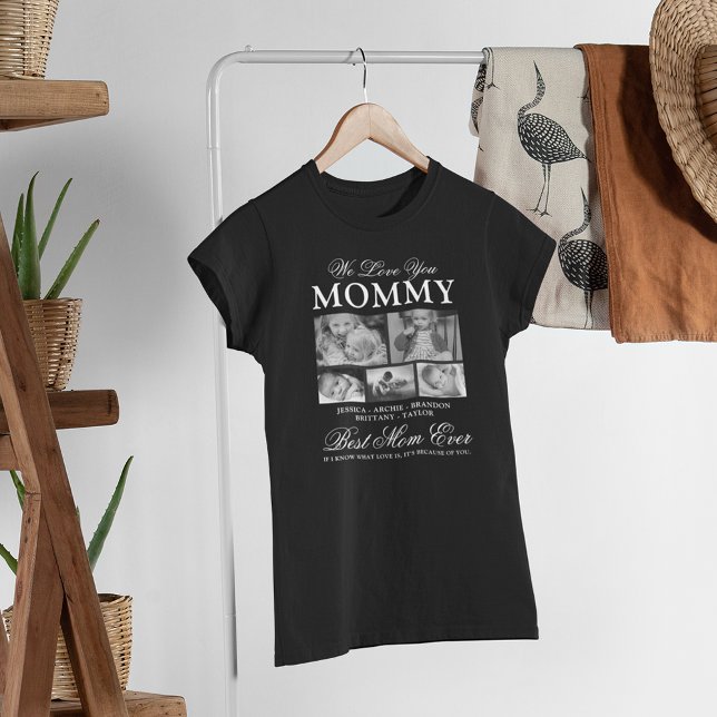 Anpassningsbar Mamma Photo Collage T-Shirt (Skapare uppladdad)