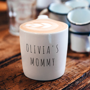 Anpassningsbar MAMMA Photo & Namn Gift Espressomugg