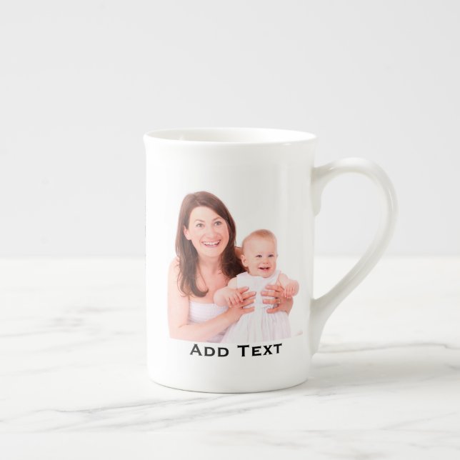 Anpassningsbar Mamma Photo Personlig Mors dag Benporslin Mugg (Höger)