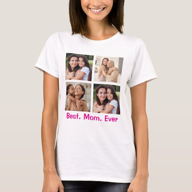 Anpassningsbar Mamma Photo Shirt - Best. Mamma. Al T Shirt (Framsida)