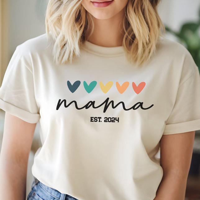 Anpassningsbar Mamma Shirt, Gift for Mamma, Mor's  T Shirt (mama shirt, custom mom shirt, personalized mama tee, mothers day gift, birthday gift for mom,)
