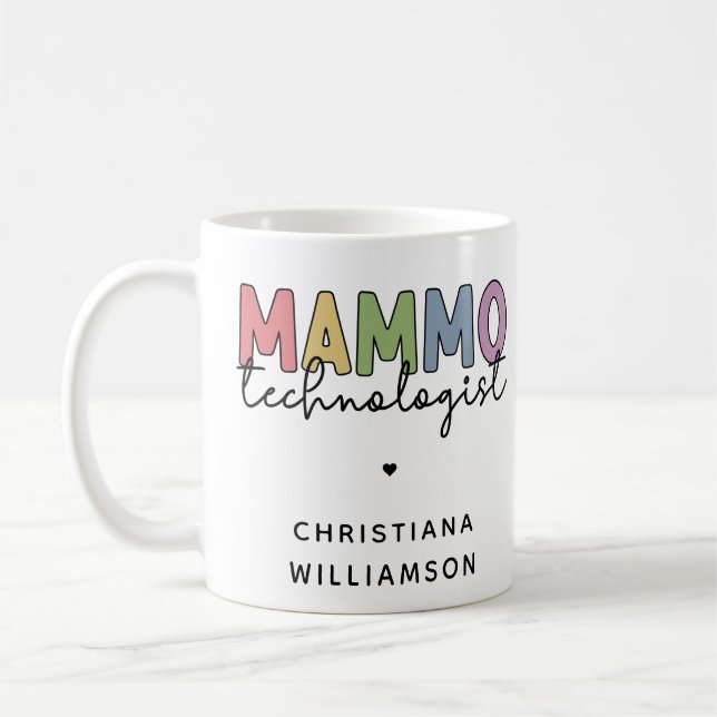 Anpassningsbar Mammo Technolog Mammography Tech Kaffemugg (Vänster)