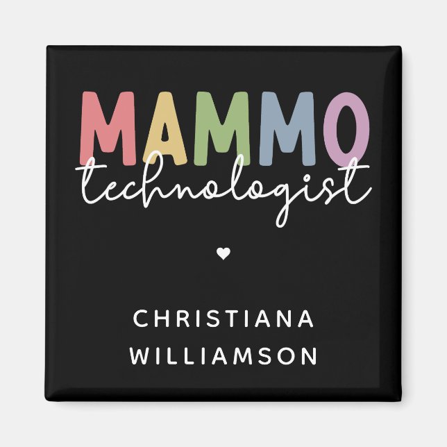 Anpassningsbar Mammo Technolog Mammography Tech Magnet (Framsidan)