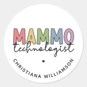 Anpassningsbar Mammo Technolog Mammography Tech Runt Klistermärke
