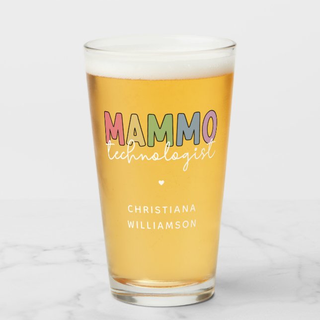 Anpassningsbar Mammo Technologist Mammography Tech Glaskopp (Framsida fylld)