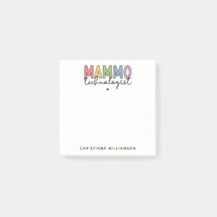 Anpassningsbar Mammo Technologist Mammography Tech Post-it Block