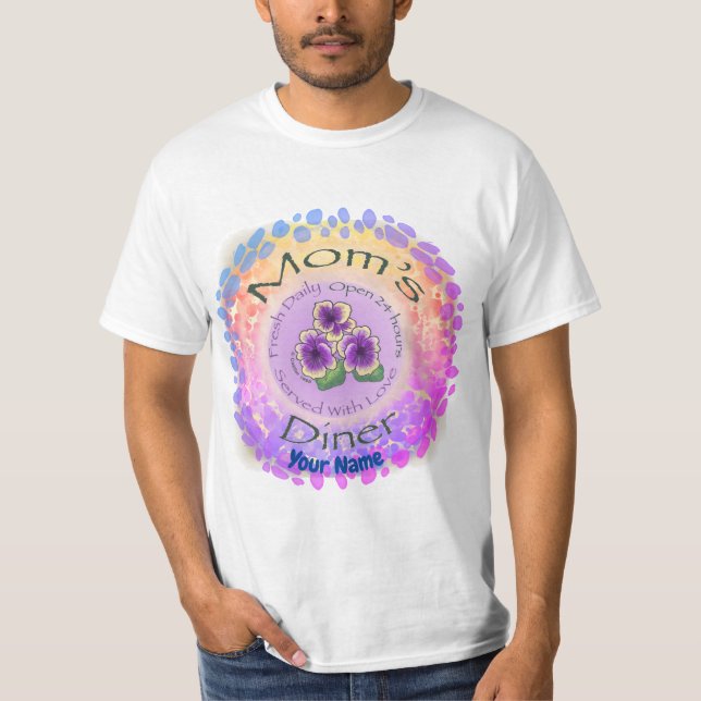 Anpassningsbar Mammor Middag t-shirt (Framsida)