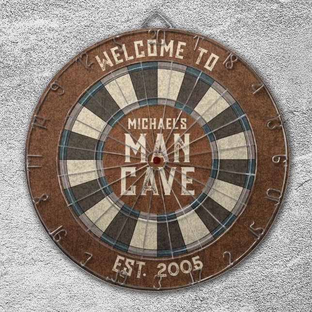 Anpassningsbar Man Cave Rustic Dartboard Darttavla (A rustic man cave dart board makes a great gift for Father's day, birthday, or christmas!)