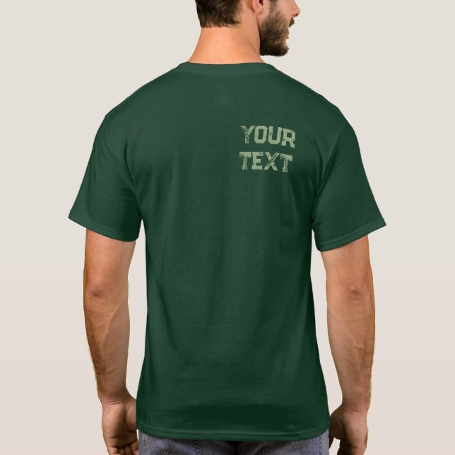 Anpassningsbar Manar Bakåt Skriv ut formaterad tec T Shirt (Baksida)