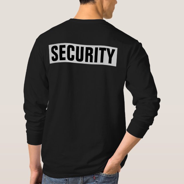 Anpassningsbar Manar Black and White Security Dubb T Shirt (Baksida)