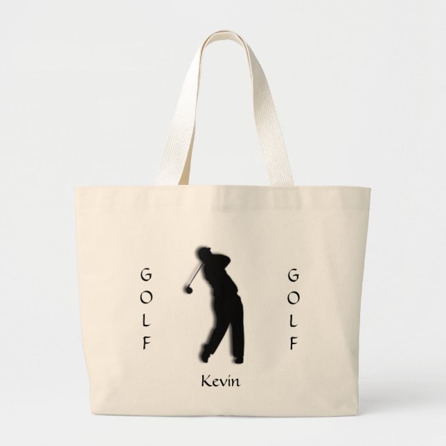 Anpassningsbar Manar Golf Silhouette Tote Bag Jumbo Tygkasse (Framsidan)