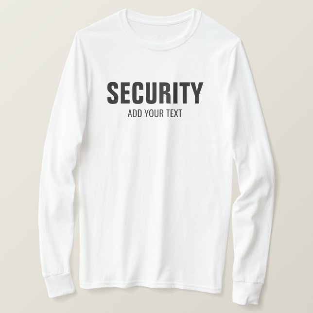 Anpassningsbar Manar Långärmad  - säkerhetsvit T Shirt (Design framsida)