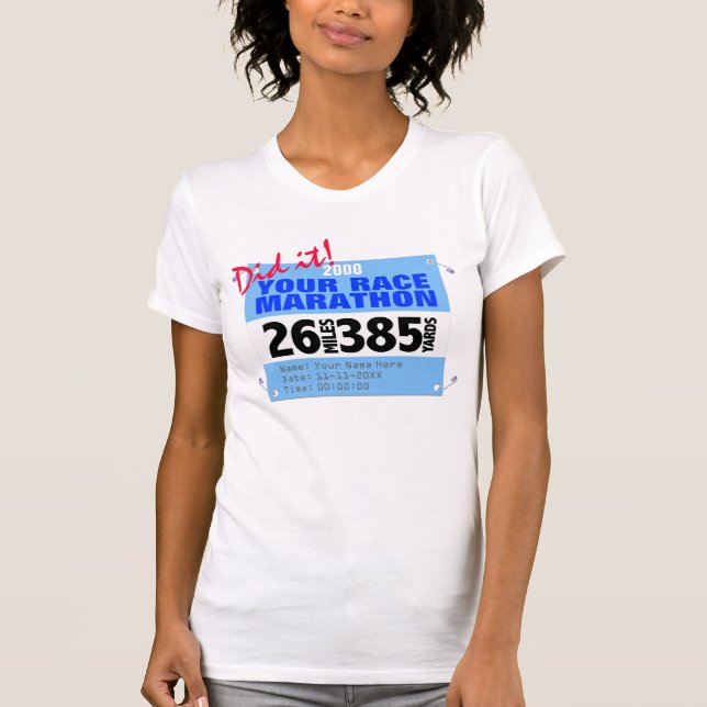 Anpassningsbar Marathon Springer, 26 miles 385 Yds T Shirt (Framsida)