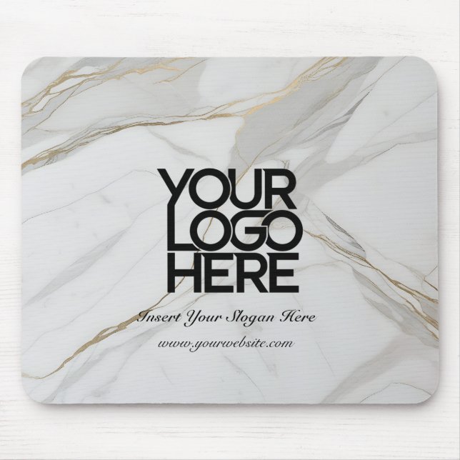 Anpassningsbar Marble Company Logotyp Mouse Pad Musmatta (Framsidan)
