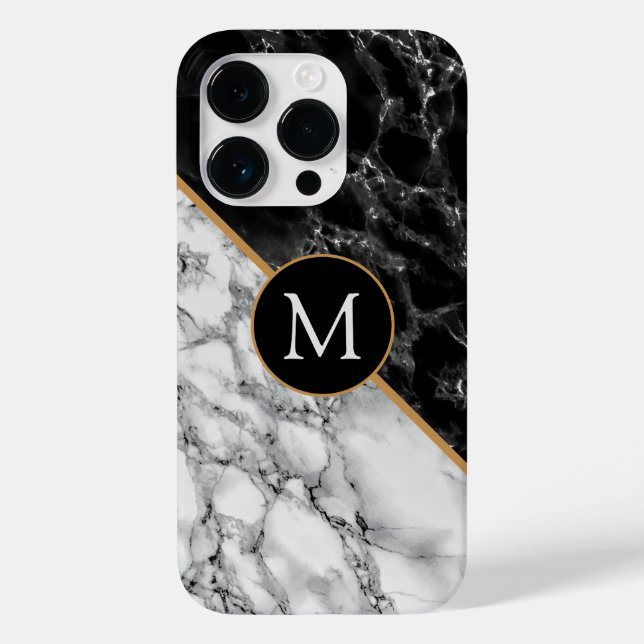 Anpassningsbar Marble Design Brev iphone case (Baksida)