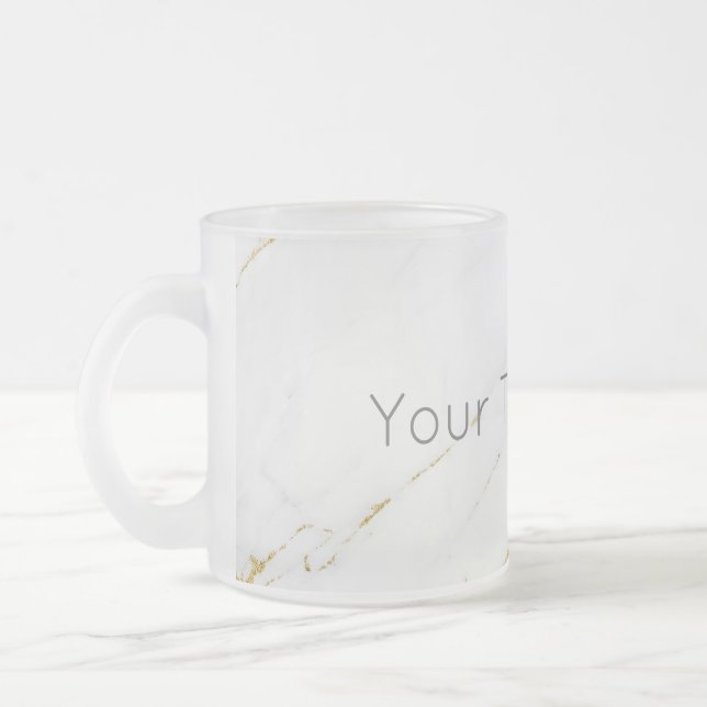 Anpassningsbar Marble Frostat glas Mugg (Vänster)