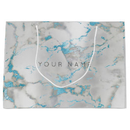 Anpassningsbar Marble Grått Blue Metallic Aqua Sil