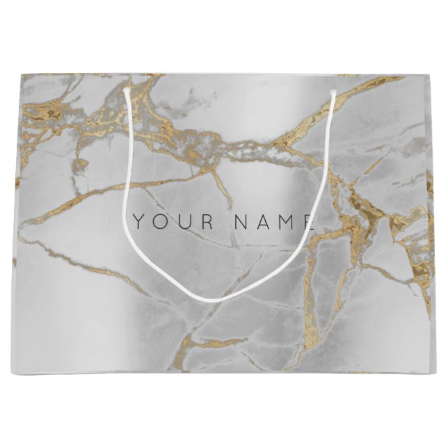 Anpassningsbar Marble Grått Guld Metallic Abstrakt (Framsidan)