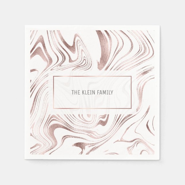 Anpassningsbar Marble Napkin Pappersservett (Framsidan)