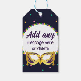 ANPASSNINGSBAR Mardi Gras Temaparty Roligt Festive Presentetikett